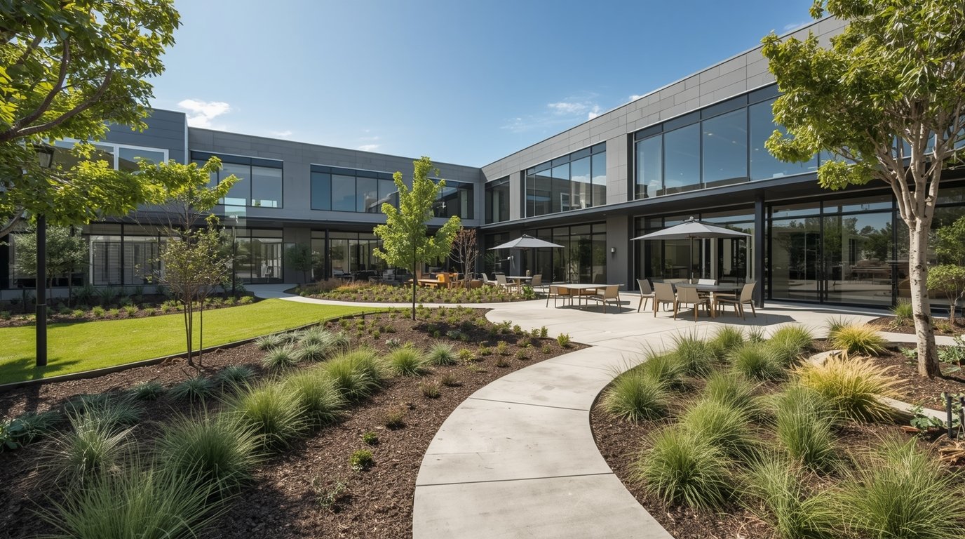 Corporate office landscape by Riskygrbroker